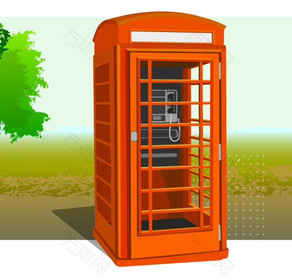 矢量IC电话亭