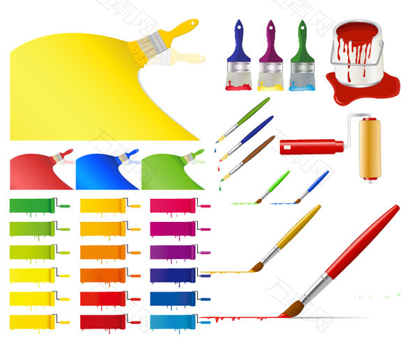 刷油漆矢量素材