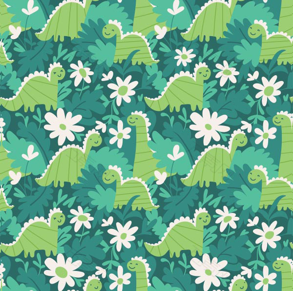 卡通恐龙矢量背景