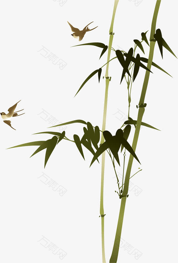 水墨竹子素材