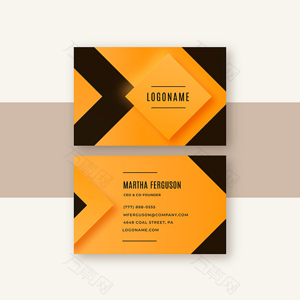 时尚商务名片矢量