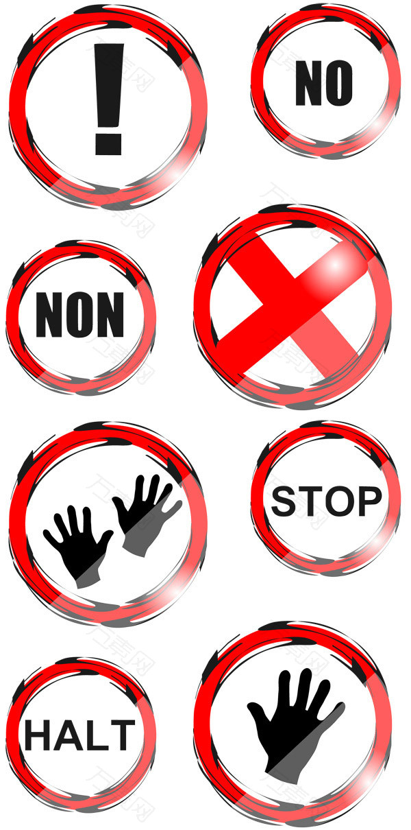 圆形警示图标