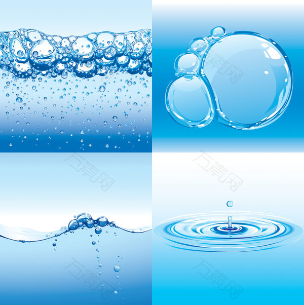 水主题矢量素材