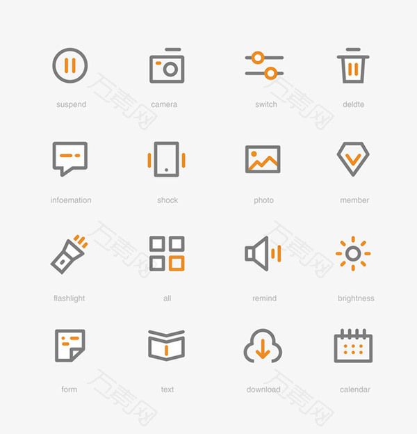 单色简约小图标