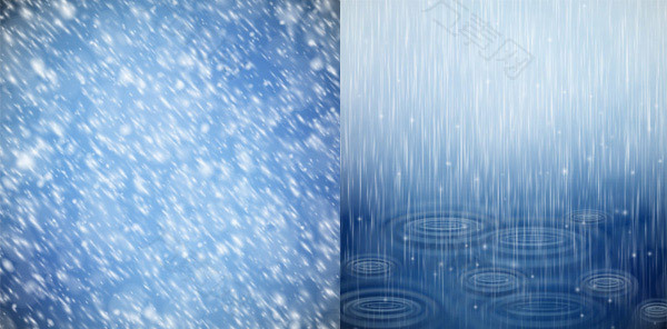雨雪背景矢量