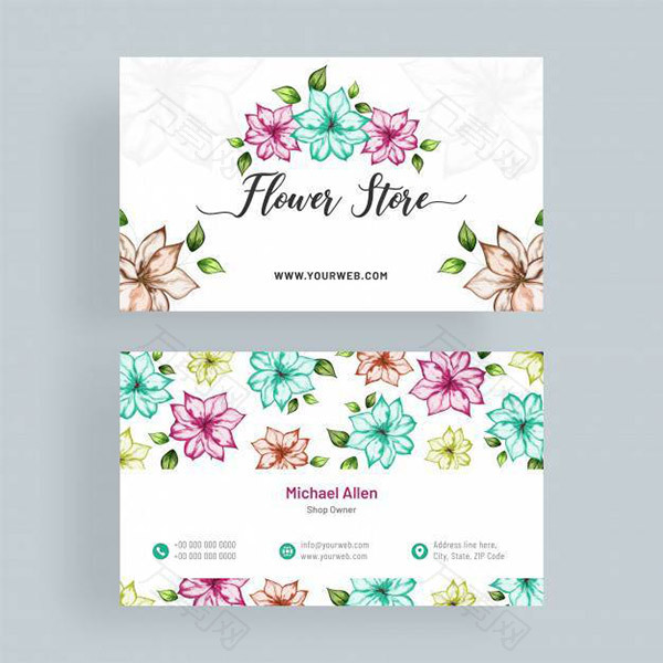 花卉装饰名片