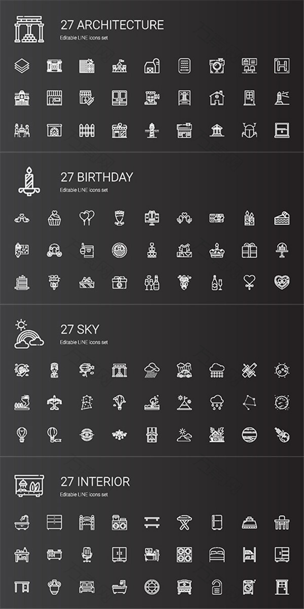 建筑与家具图标