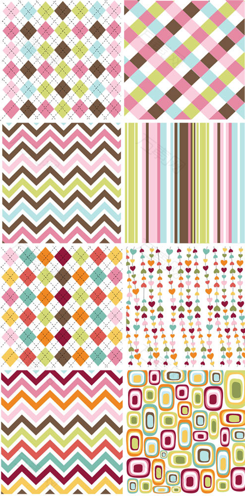 抽象格子花背景