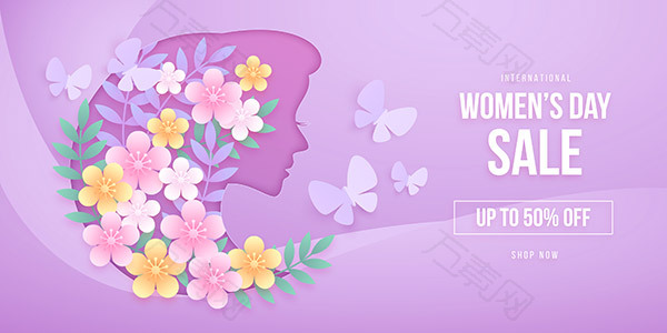 妇女节矢量促销海报