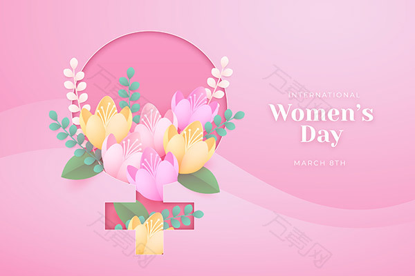 国际妇女节矢量海报