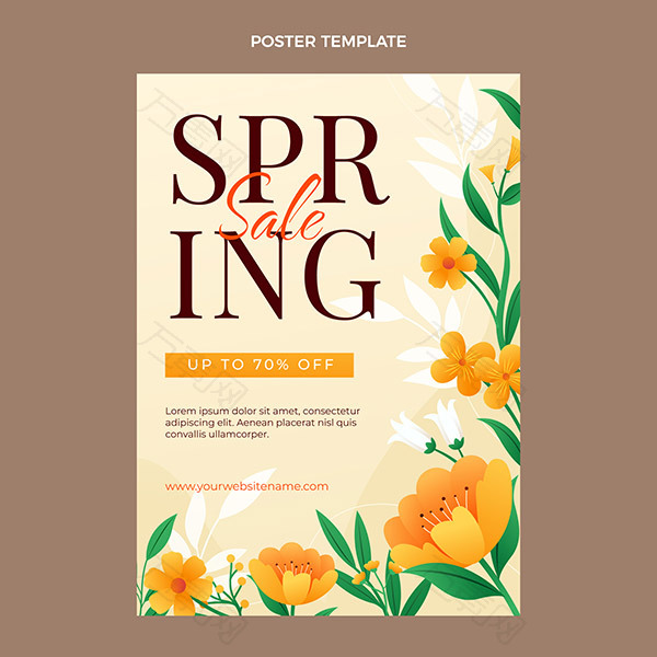 春季促销花卉海报