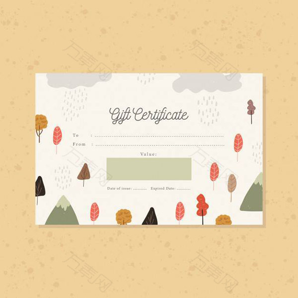 秋天雨林的礼券