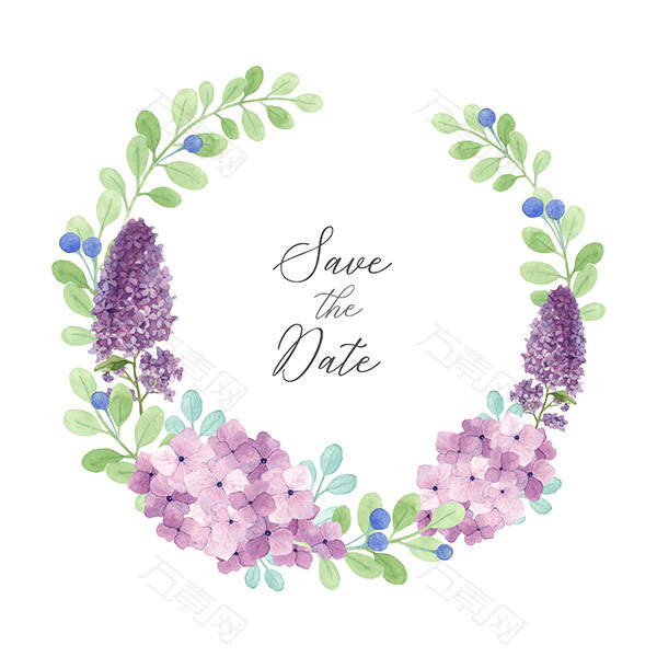 丁香和绣球花框架