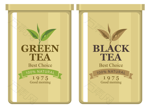 茶罐矢量素材