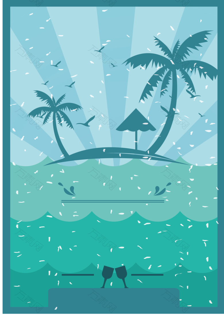 夏日海报背景素材