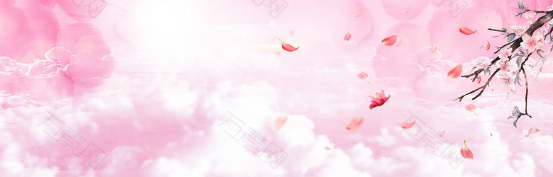 桃花节梦幻阳光文艺粉banner