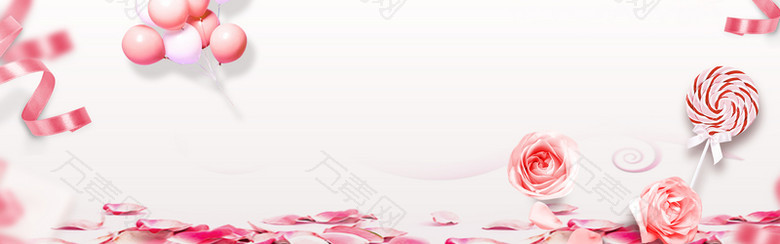 粉色甜美可爱全屏海报psdbanner