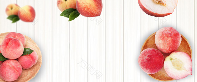 水果简约白色海报背景banner
