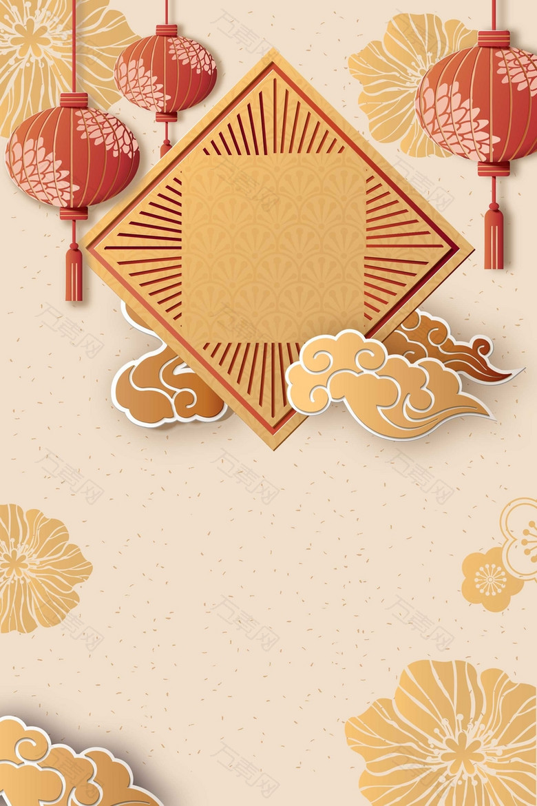 2023兔年中国风春节新年大吉广告