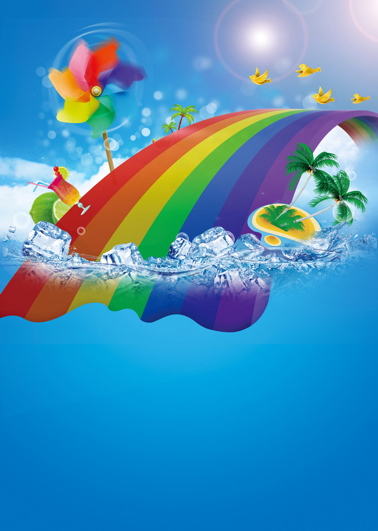 夏日优惠活动海报背景素材 扁平 简约 3231 4536px 编号 Jpg格式 万素网