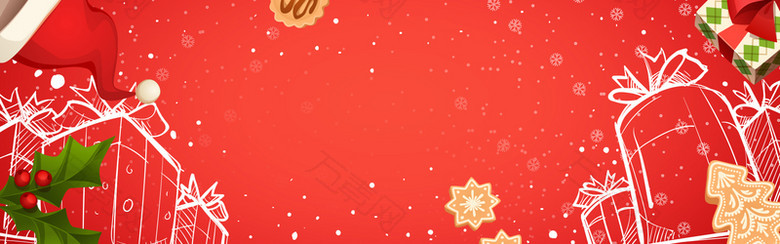 圣诞节红色卡通电商喜庆banner