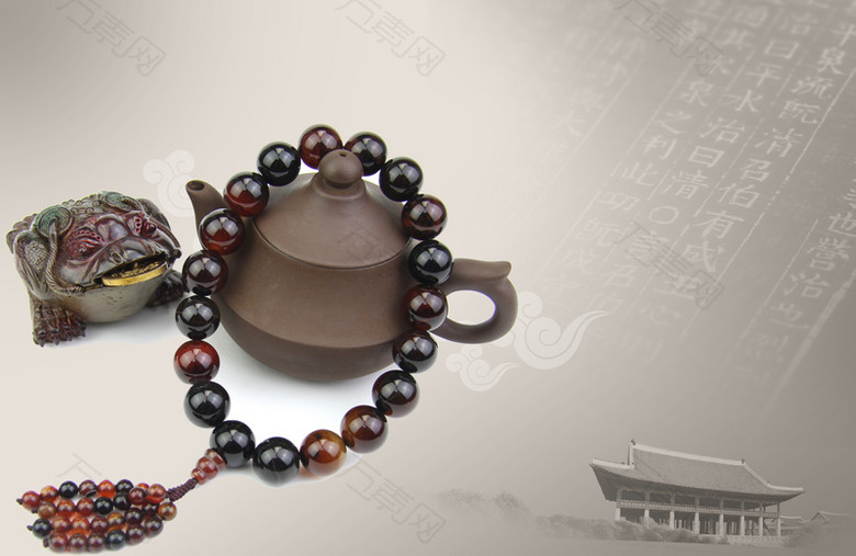 禅意茶叶海报背景