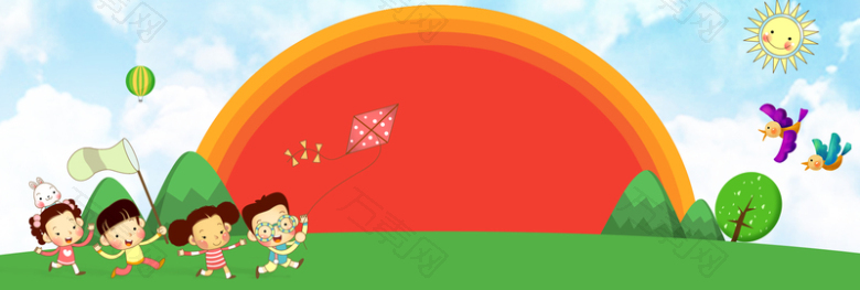 六一儿童节卡通童趣手绘banner