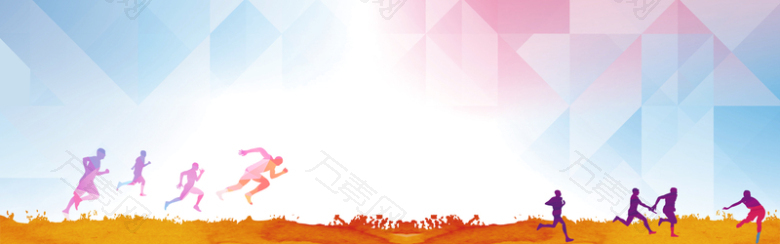 运动青春色彩海报banner