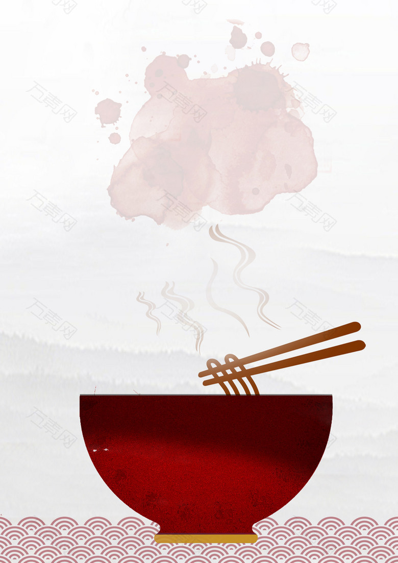 吃货节面馆促销海报背景素材