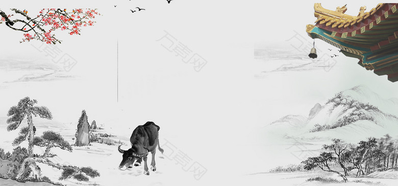 清明扫墓背景海报