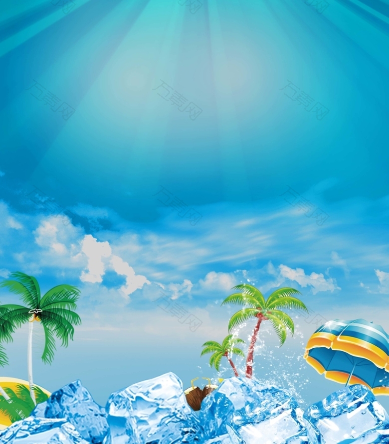 夏季夏天冰霜水滴水珠水波水纹