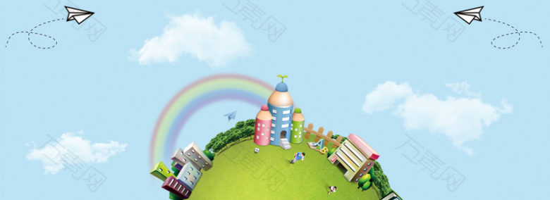 61儿童节绿色地球童心淘宝电商banner