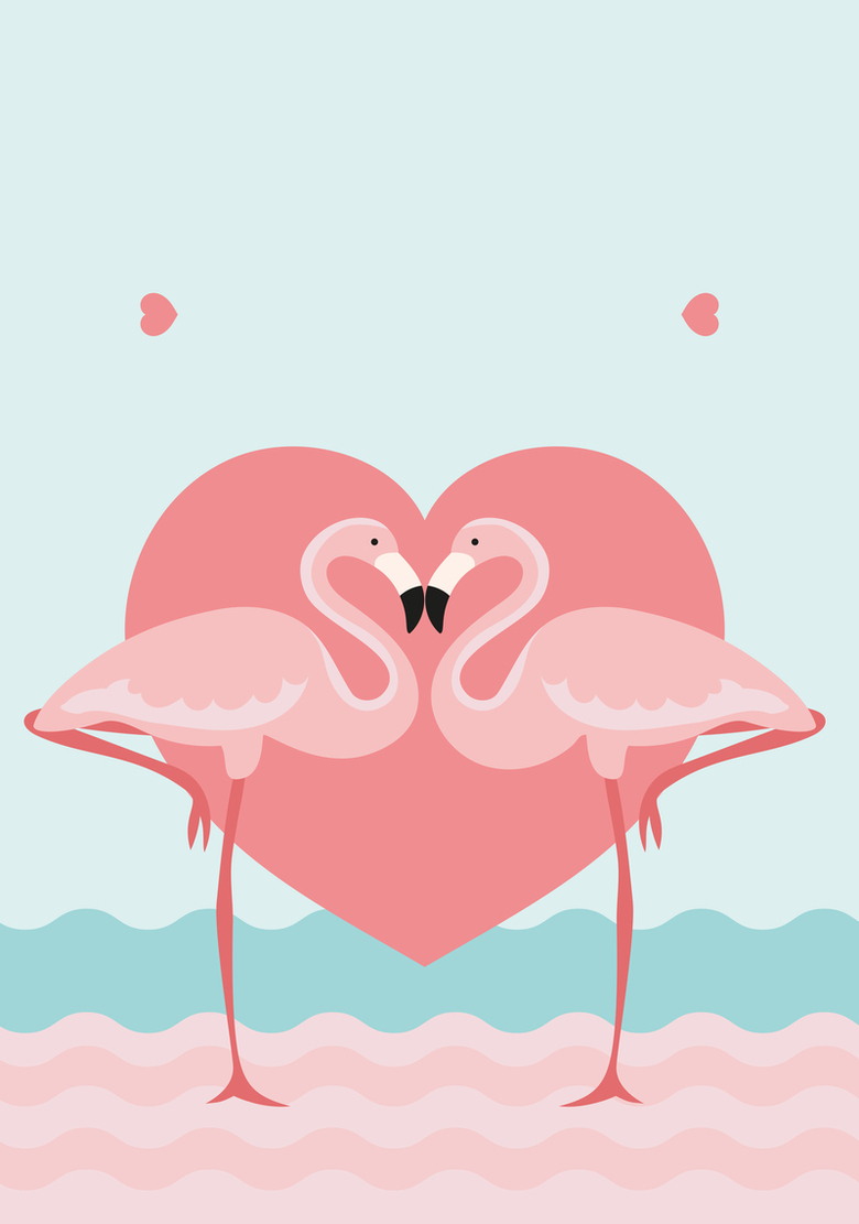 火烈鸟背景图片 火烈鸟背景设计素材 火烈鸟背景素材免费下载 万素网