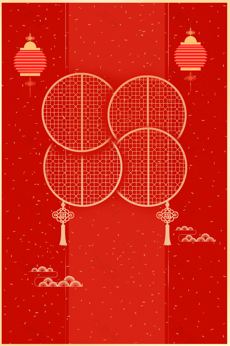 2023兔年红色中国风
