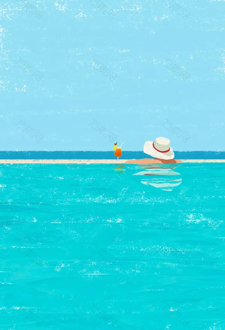清爽夏日海报背景