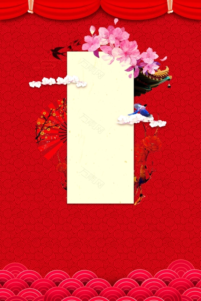 中国风花好月圆中秋节