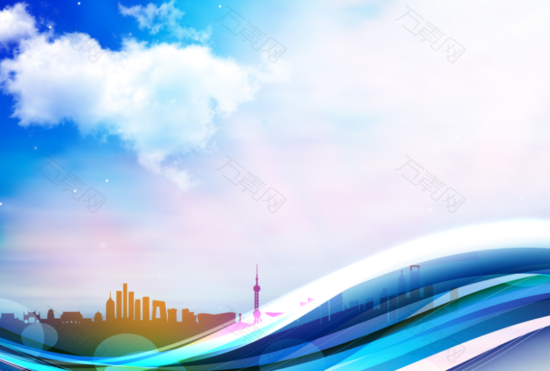 梦幻商务企业形象背景