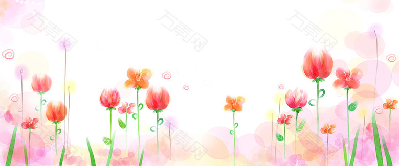 唯美花丛背景
