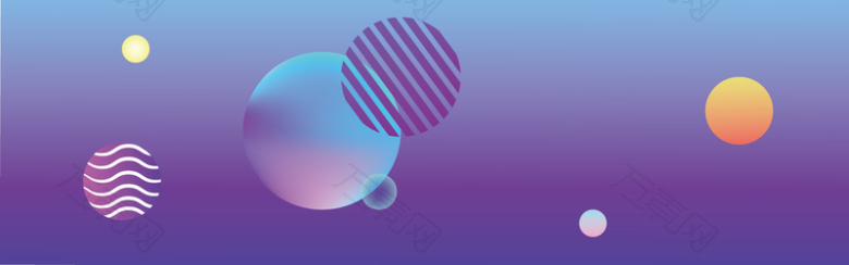 渐变形状扁平banner