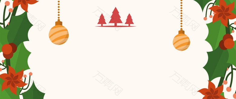 圣诞节文艺扁平banner