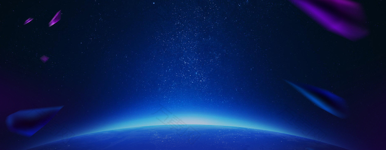 蓝色星空banner背景