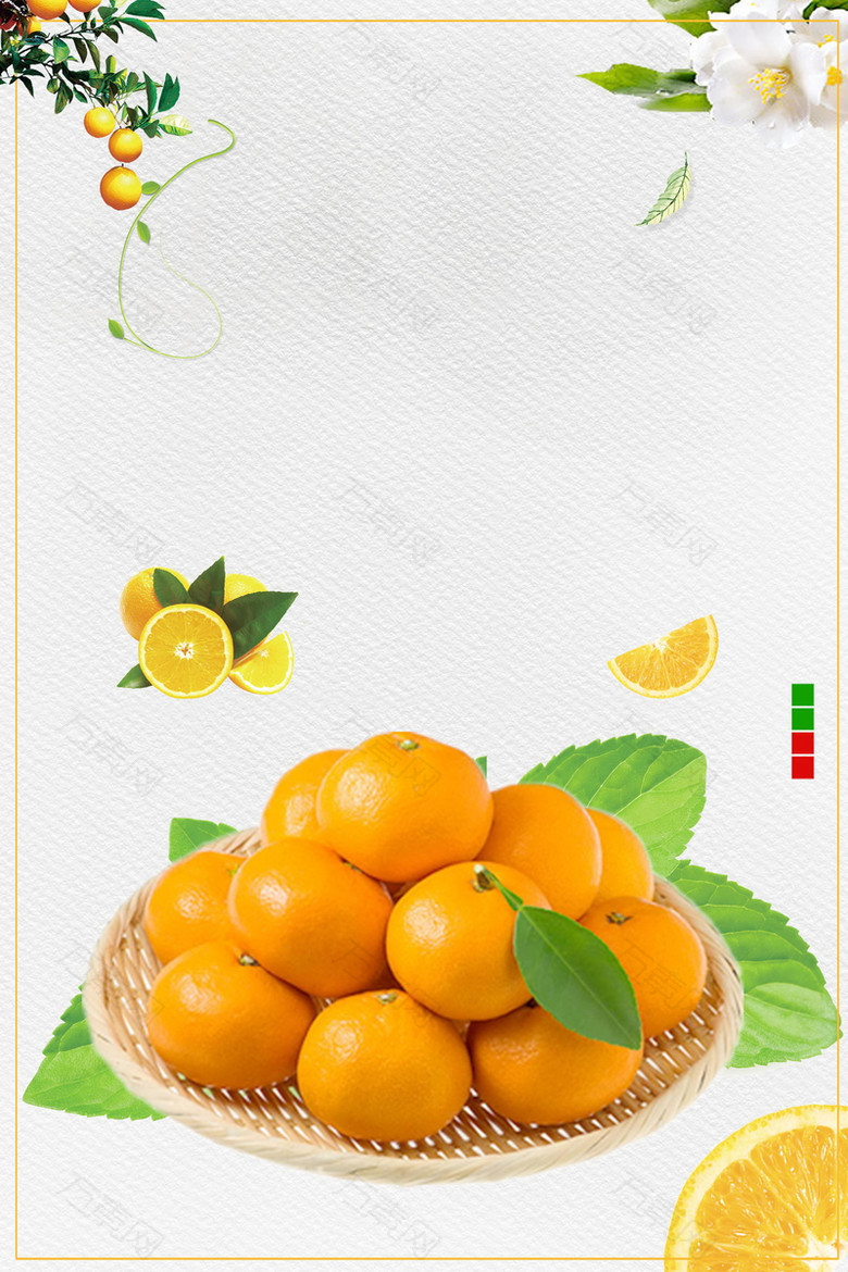 小清新新鲜蜜桔水果