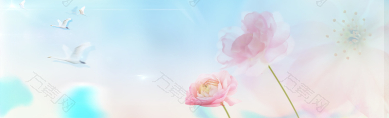 淘宝唯美女性促销海报banner背景