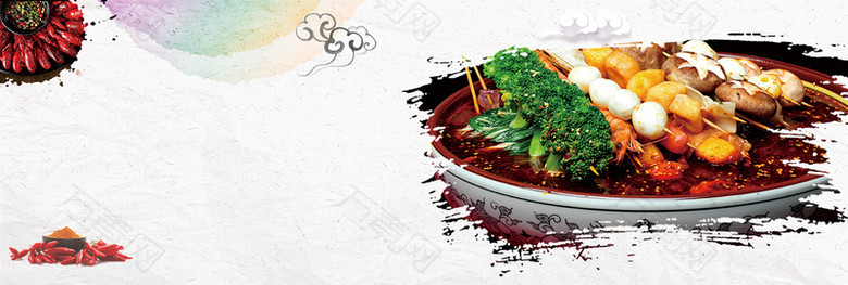 串串香美食促销淘宝banner电商