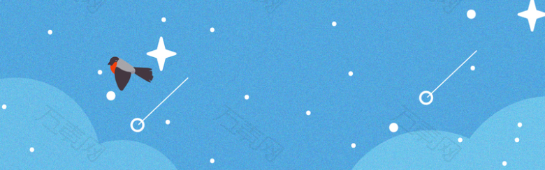 简约蓝色优雅冬季banner