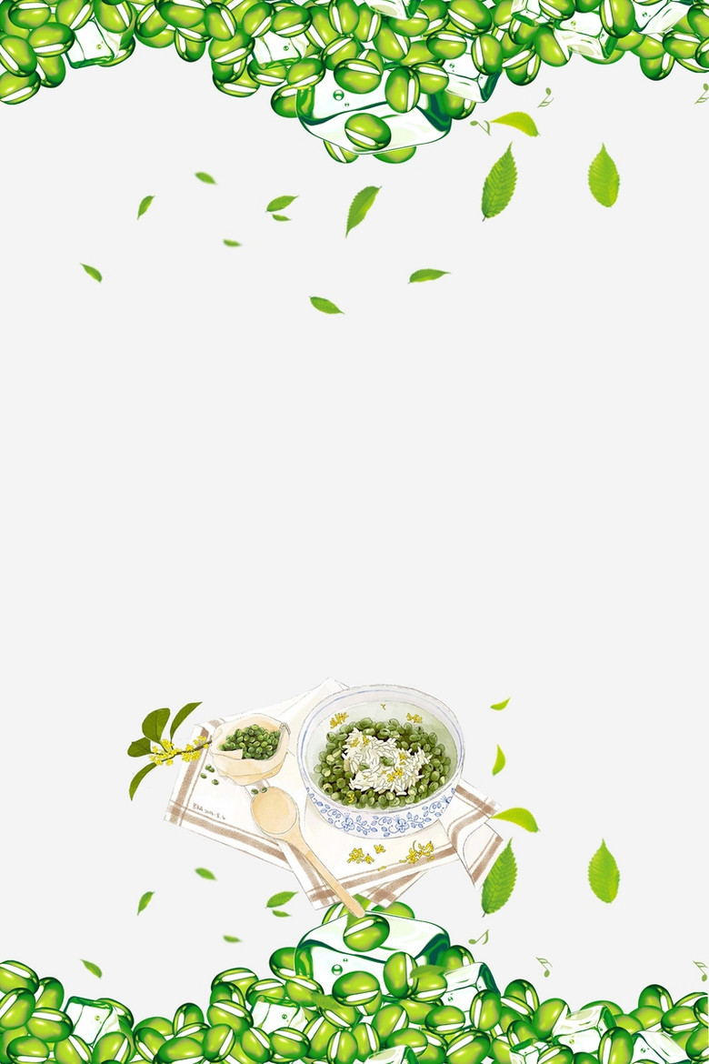 解暑绿豆汤上市海报背景