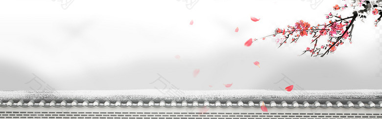 水墨中国画唯美桃花背景