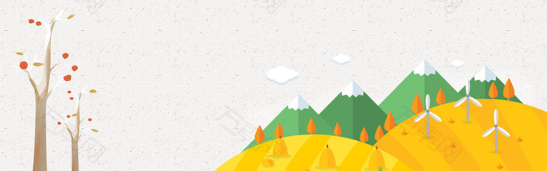 二十四节气立冬卡通banner