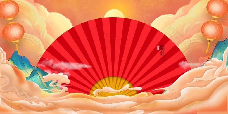国潮来袭背景图