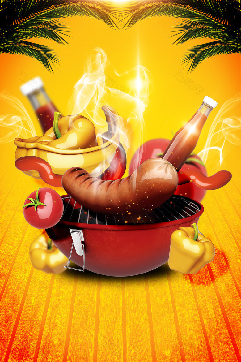 夏季BBQ烧烤狂欢海报